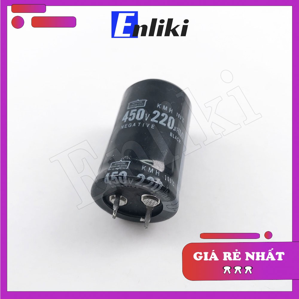 Tụ 220uF 450V Chân Cứng kích thước 25x40mm