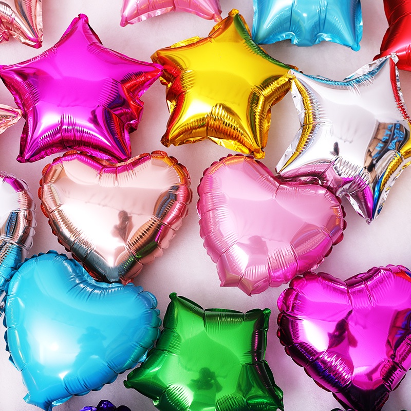 Bong Bóng Nhôm Hình Ngôi Sao Dùng Cho Tiệc Sinh Nhật, Đám Cưới, Kích Thước 18 Inch