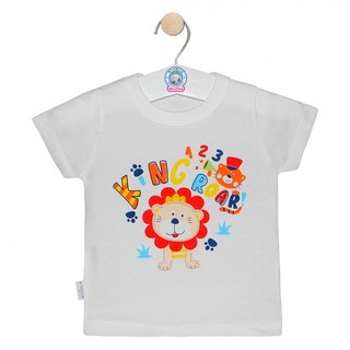 [CAO CẤP][6-30KG] ÁO TAY NGẮN TRẮNG CHO BÉ HELLO B&B (thun cotton 100%)