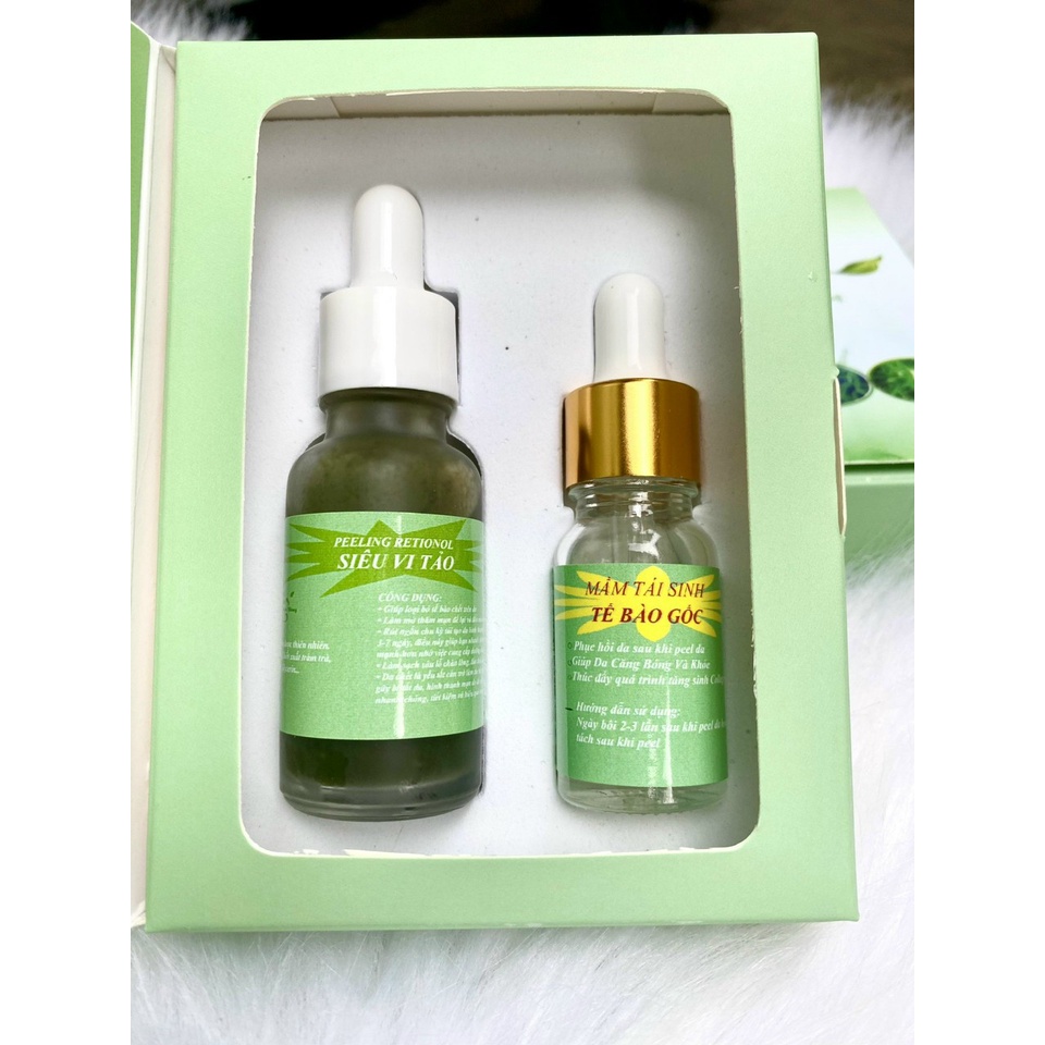 Peel Da Retinol Vi Tảo thuần thiên nhiên, tái sinh làn da sau 3-7 ngày, tặng kèm tế bào gốc phục hồi da