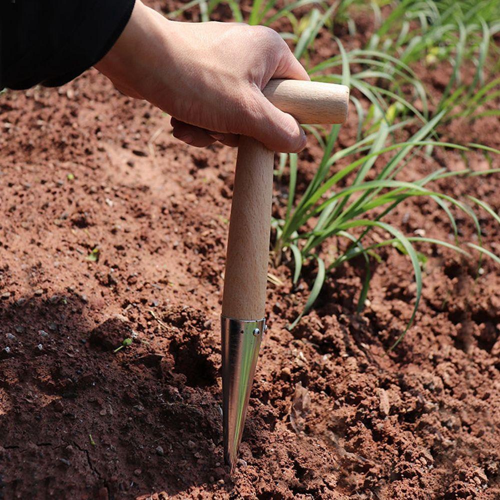 Máy Đào Đất Cầm Tay Trọng Lượng Nhẹ Với Tay Cầm Bằng Gỗ Cho Trồng Hoa Tulip Daffodil