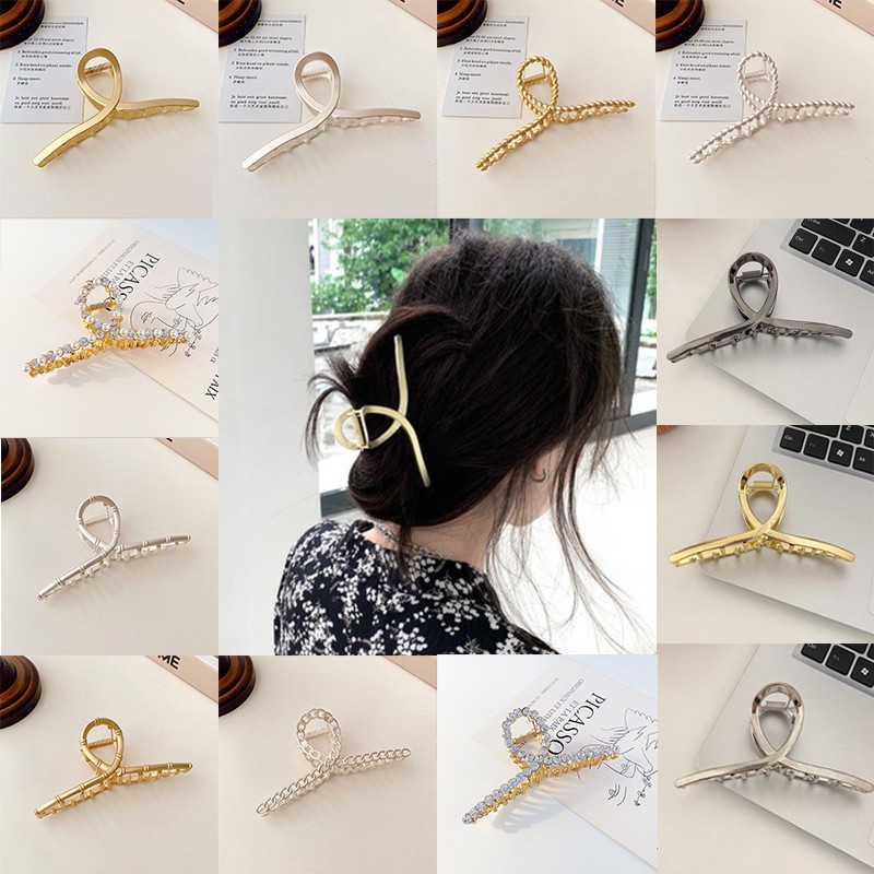 Kẹp tóc kim loại hình càng cua thời trang Hàn Quốc