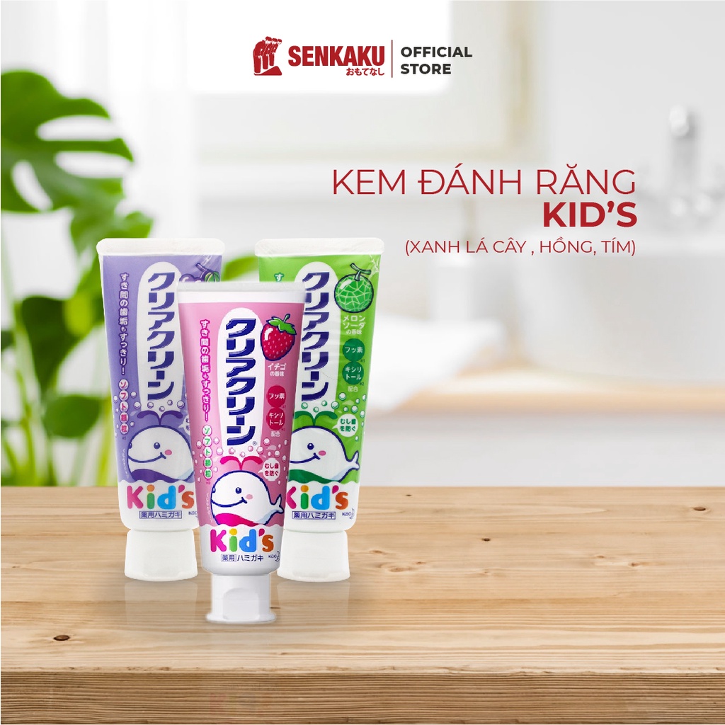 Kem đánh răng trẻ em Kao Kids dành cho bé từ 3 tuổi - 70gr nội địa Nhật