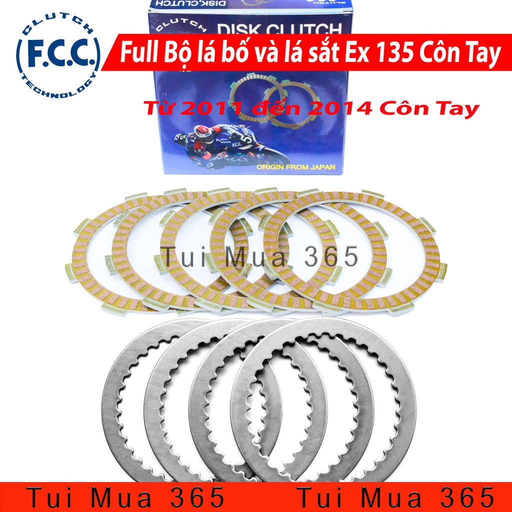Full bộ Lá bố nồi và Lá sắt zin FCC Yamaha Exciter 135cc