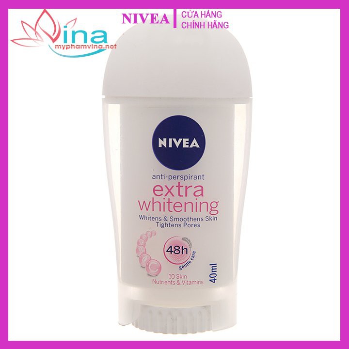 Sáp ngăn mùi Nivea trắng mịn giúp mờ vết thâm (40ml)