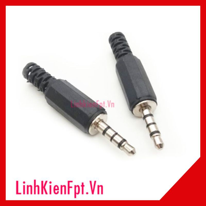 ⚡️FLASH SALE⚡️ Đầu jack audio 4 chấu 3.5mm stereo đực nhựa Giá rẻ nhất