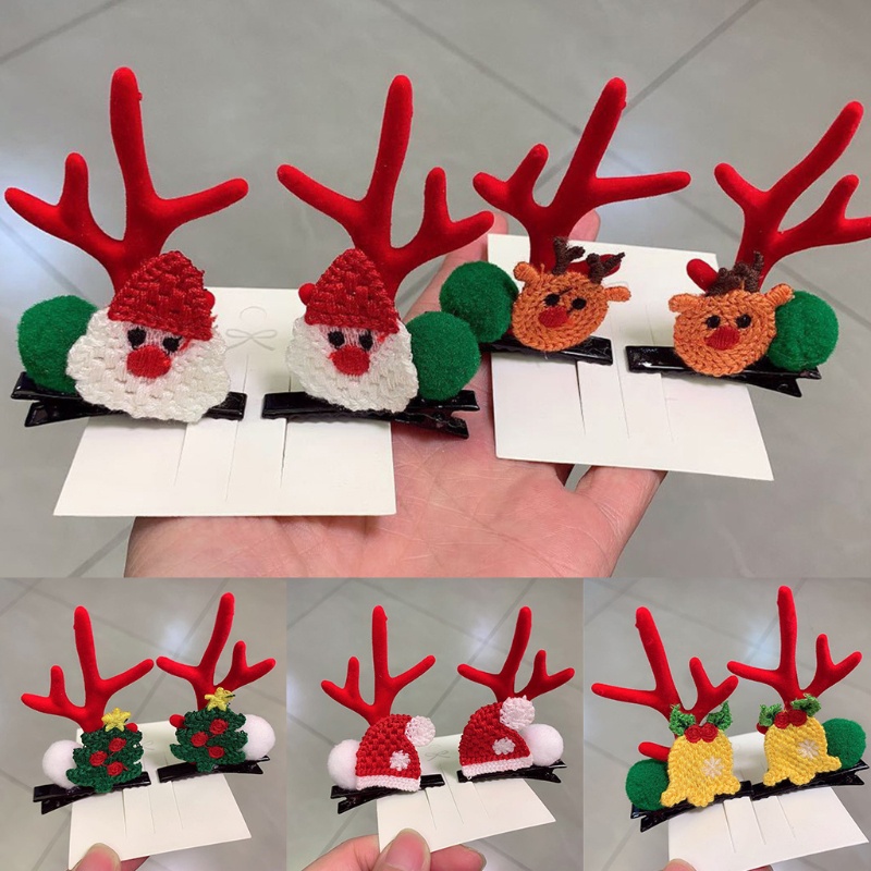 Kẹp Tóc Hình Sừng Tuần Lộc Giáng Sinh Dễ Thương