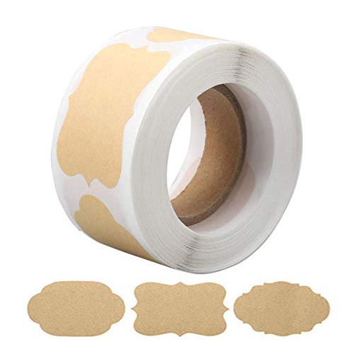 Cuộn 300 nhãn dán bằng giấy kraft tự dính 1.2 &quot;x 2&quot; dễ tháo gỡ tiện lợi