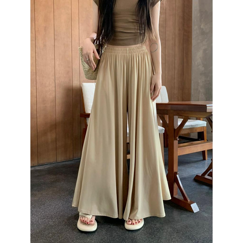 Quần Culottes Ống Rộng Lưng Thun Phong Cách Mới 64231