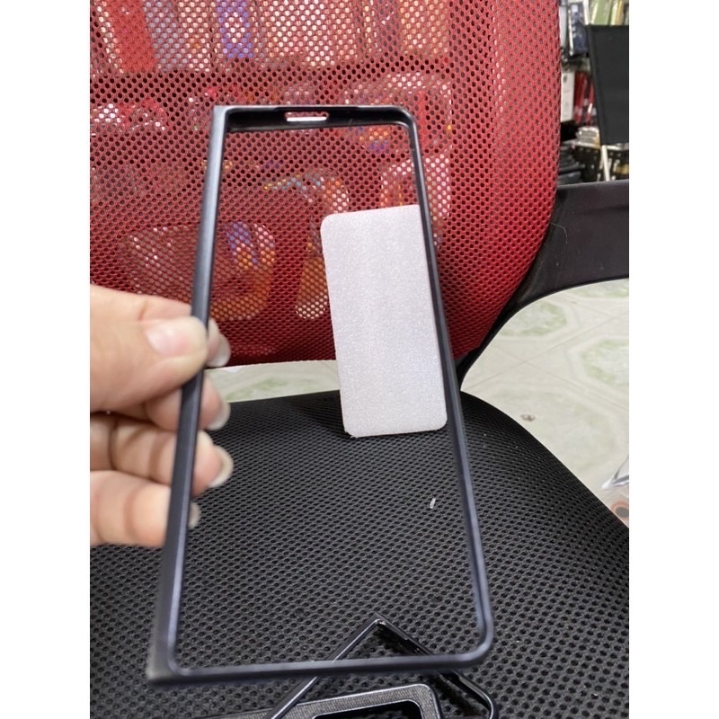 Ốp Samsung Z Fold2 nhựa cứng sịn kiểu vải