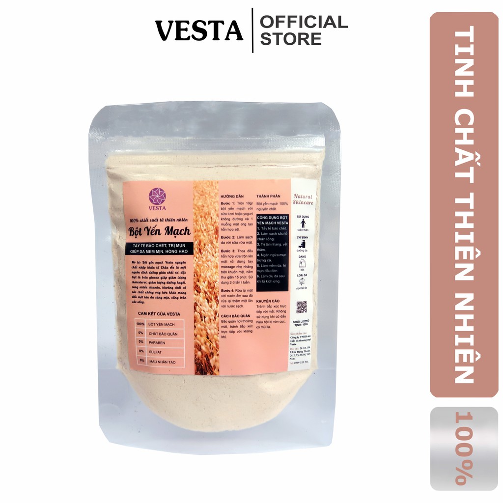 Bột Yến Mạch Nguyên Chất Vesta 100g