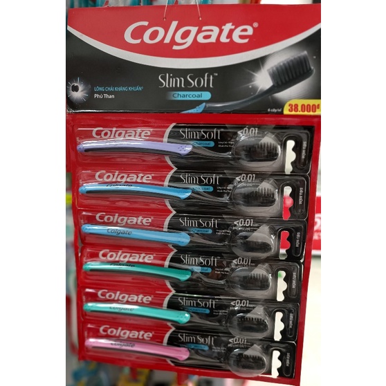 Set 6 bàn chải đánh răng Colgate than hoạt tính