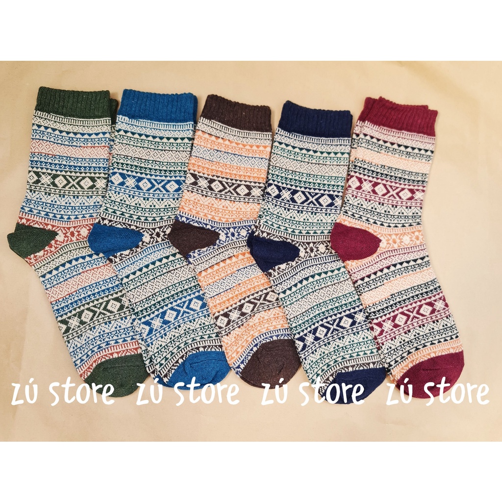 tất thổ cẩm vintage cổ cao