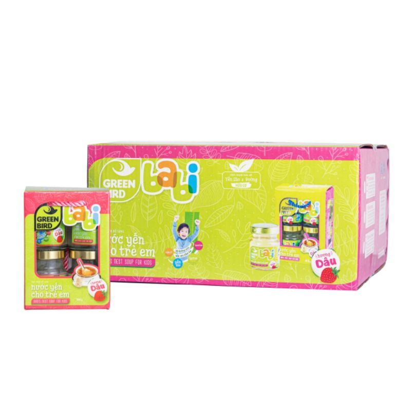 Yến Green Bird Babi Vị Dâu lốc 4hủ tặng 1hủ