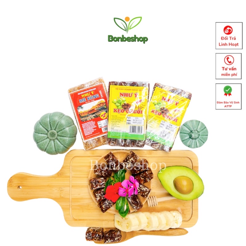 1 Gói 240gr Kẹo Chuối Dẻo Tươi, Thơm Ngon, Chuẩn Vị