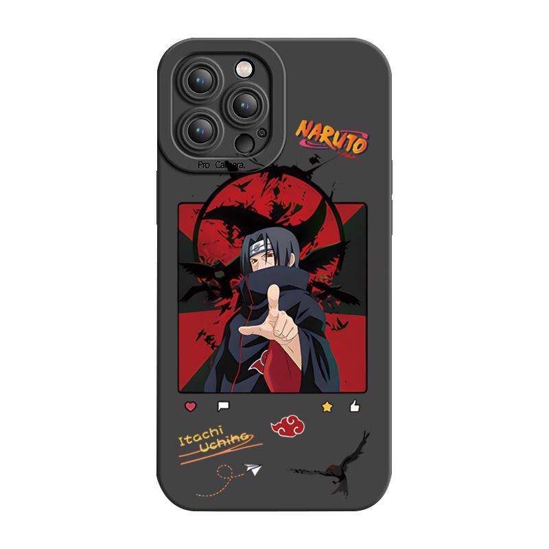 Ốp Điện Thoại Góc Vuông Hình Uchiha Sasuke Naruto Cho Xiaomi Redmi Note 11 Pro 5G 11S 10 Pro 4G 10S Redmi 10C 9C A1
