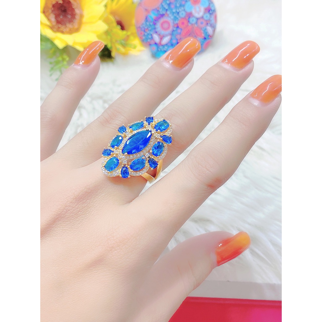 UHA - Nhẫn nữ đính xoàn N665 mạ vàng cao cấp (giá tốt nhất)