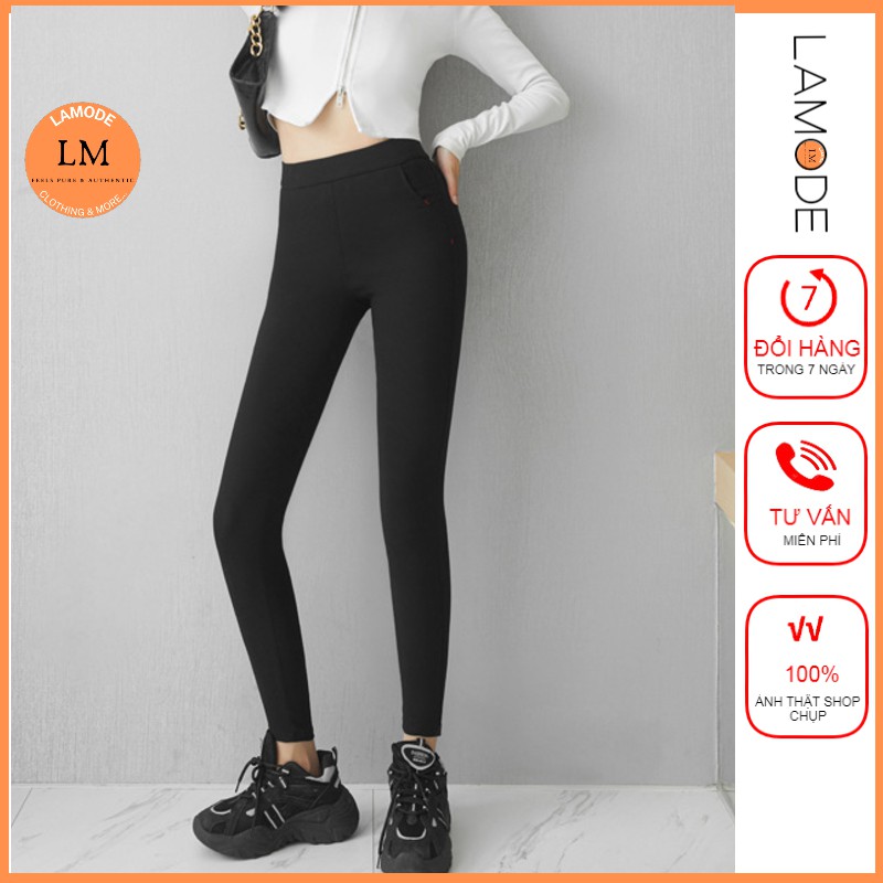 Quần legging nữ dài cạp cao bigsize cao cấp nâng mông Lamode, Quần legging nữ dài lưng cạp cao