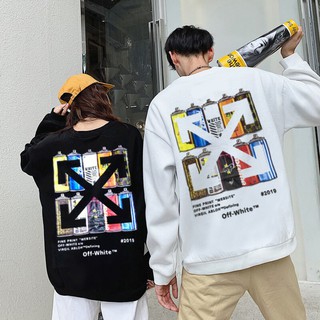 Áo sweater off white bình xịt xơn nỉ unisex FREESHIP 1shotshop