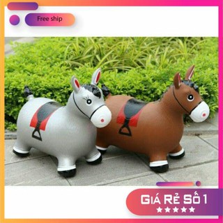 Thú nhún cao su bơm hơi loại to tại kèm bơm hai chiều