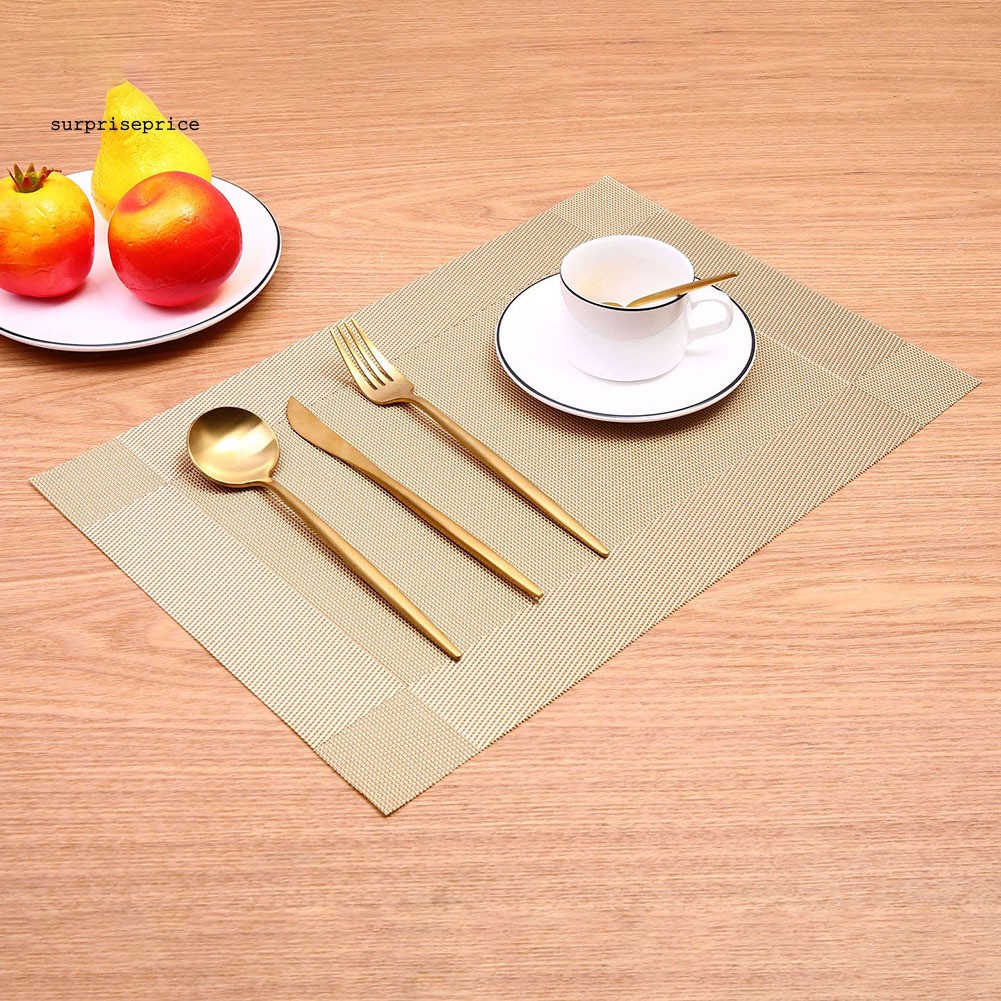 Tấm Lót Bàn Ăn Cách Nhiệt Hình Chữ Nhật Bằng Nhựa Pp