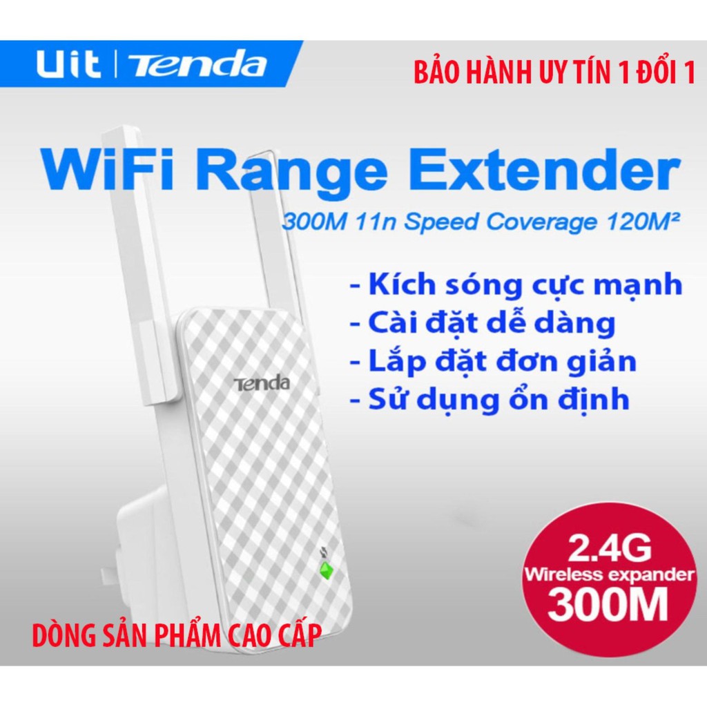 Bộ kích sóng Chính hãng ADNT Tenda A9 tốc độ 300Mb/s [1 đổi 1 trong 24 tháng] | WebRaoVat - webraovat.net.vn