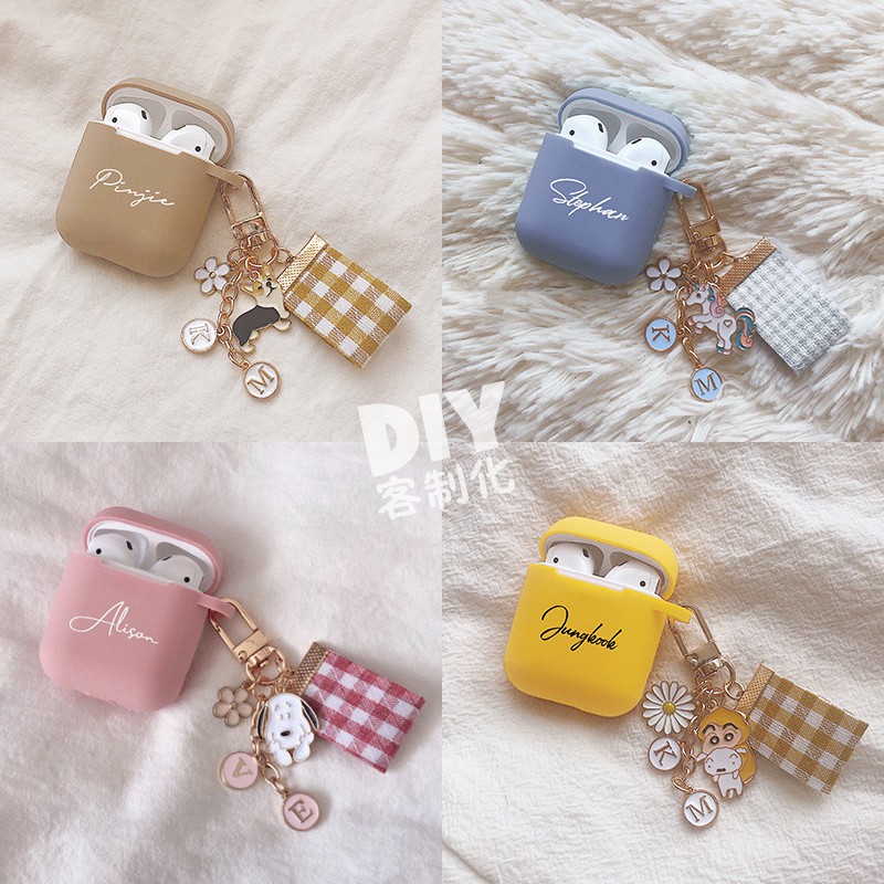 Vỏ Bảo Vệ Hộp Sạc Tai Nghe airpods 2/ pro Bằng Silicon Kiểu Dáng Độc Đáo Thời Trang Diy