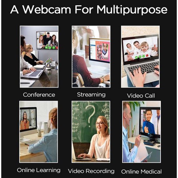 Webcam Ausdom Aw116 + Mic Led Usb 2.0 | BigBuy360 - bigbuy360.vn