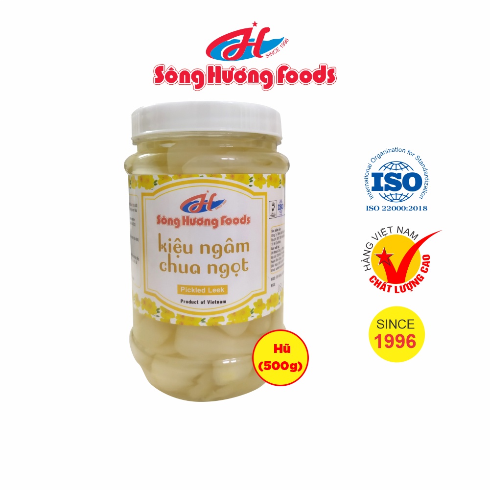 Củ Kiệu Ngâm Chua Ngọt Sông Hương Foods Hũ 500g - Làm quà Tết , ăn kèm chả lụa , bánh chưng , lạp xưởng , tôm khô