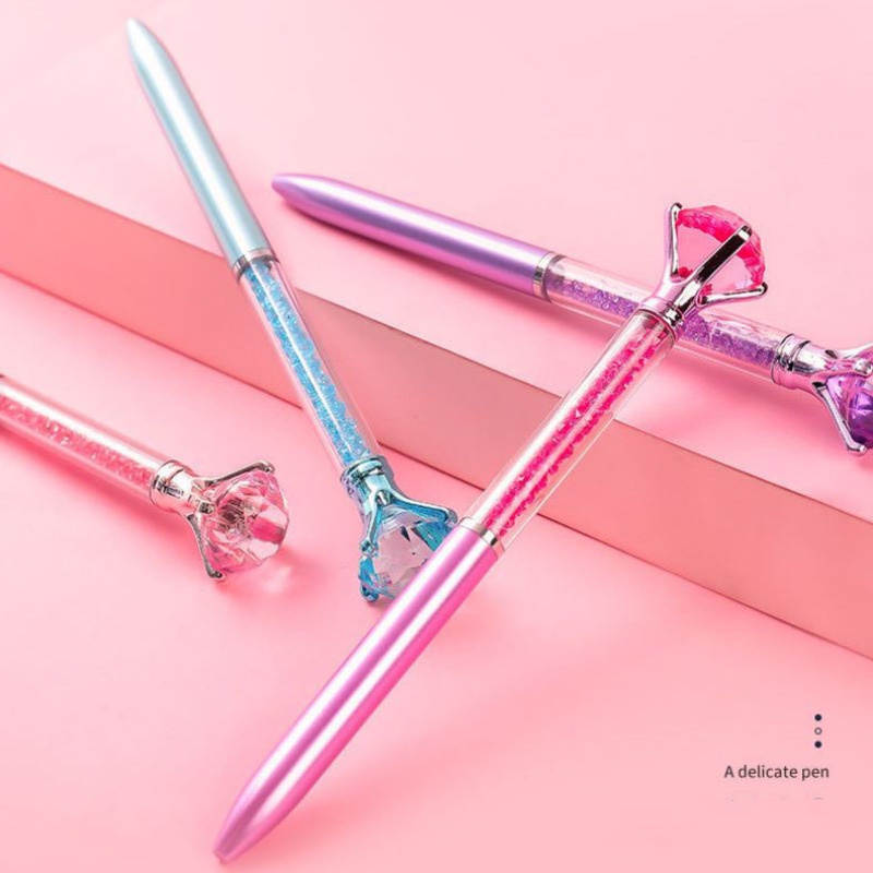 1 Bút Bi Hình Thỏ / Hươu Đính Kim Cương Giả Dễ Thương