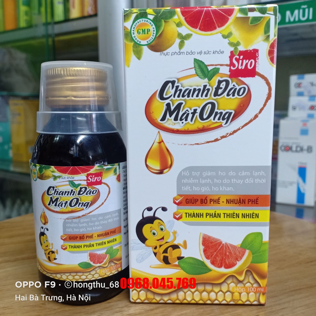 Siro ho CHANH ĐÀO MẬT ONG chai 100ml