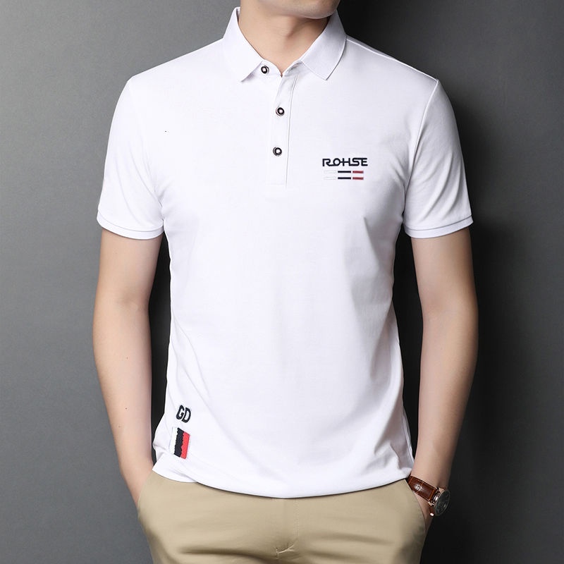 Áo Thun Polo Tay Ngắn Dáng Rộng Thoáng Khí Nhanh Khô Thời Trang Cao Cấp Cho Nam