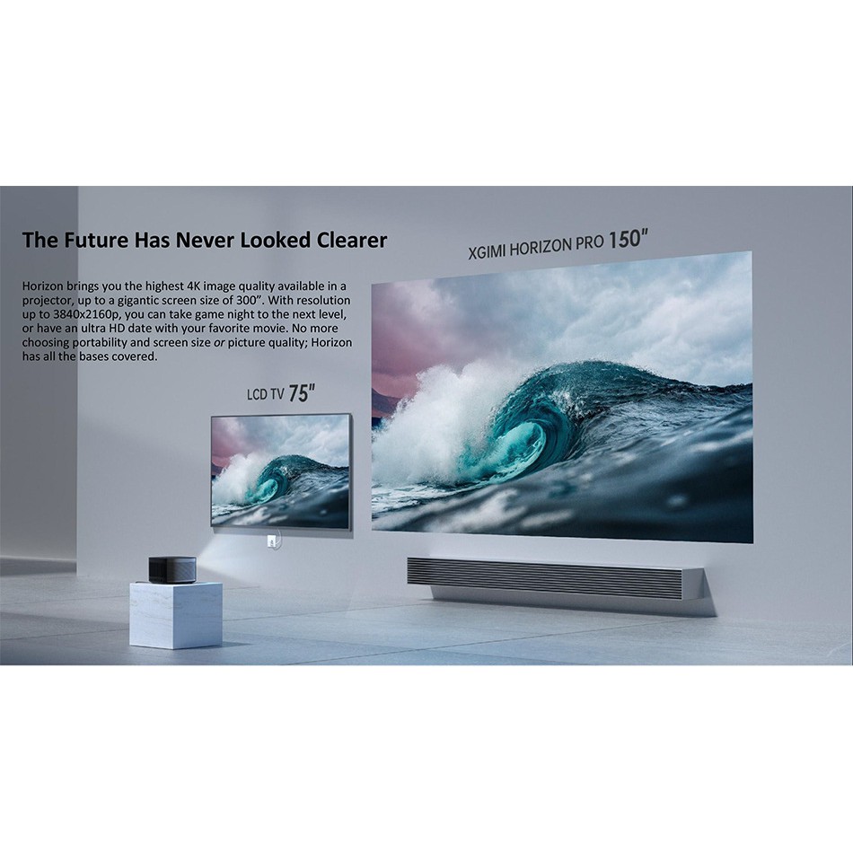 Máy chiếu thông minh XGIMI Horizon Pro  Andorid TV10, 4K HDR10, Loa Harman Kardon hỗ trợ  DTS