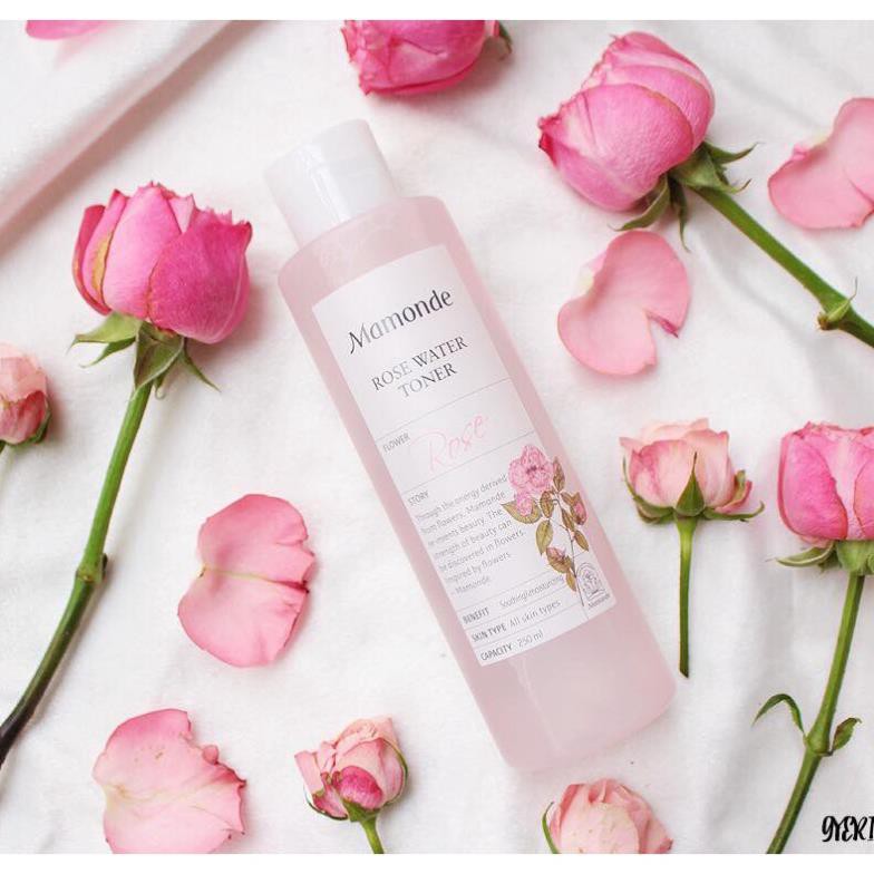 Nước Hoa Hồng⚡️𝐅𝐑𝐄𝐄 𝐒𝐇𝐈𝐏⚡️Rose Water Toner Mamonde 250ml Dành Cho Mọi Loại Da