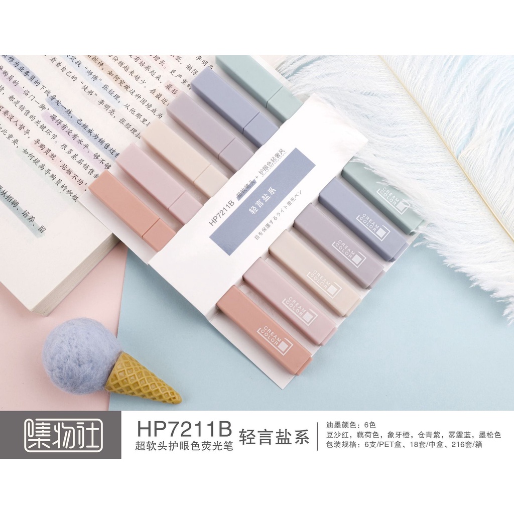 Bút Đánh Dấu Đầu Mềm Nhiều Màu Sắc Dùng Cho Học Sinh