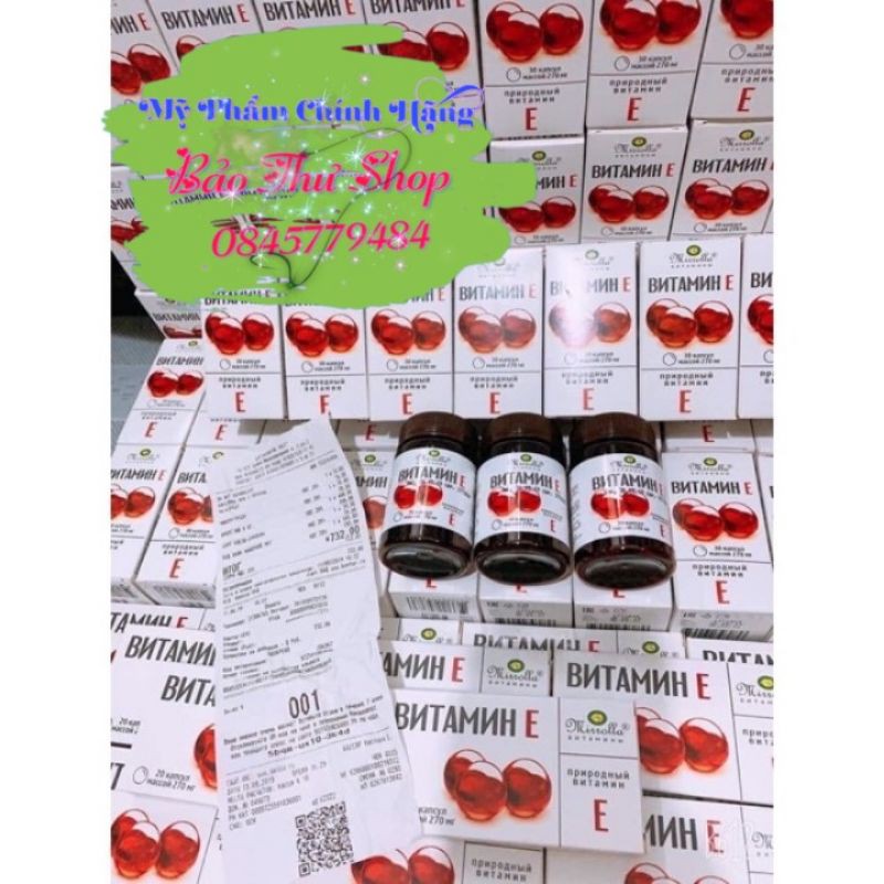 Vitamin E Đỏ Nga Zentiva 270mg (Chính Hãng)