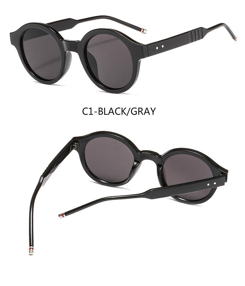 Kính mát gọng kim loại hình tròn phong cách thời trang retro