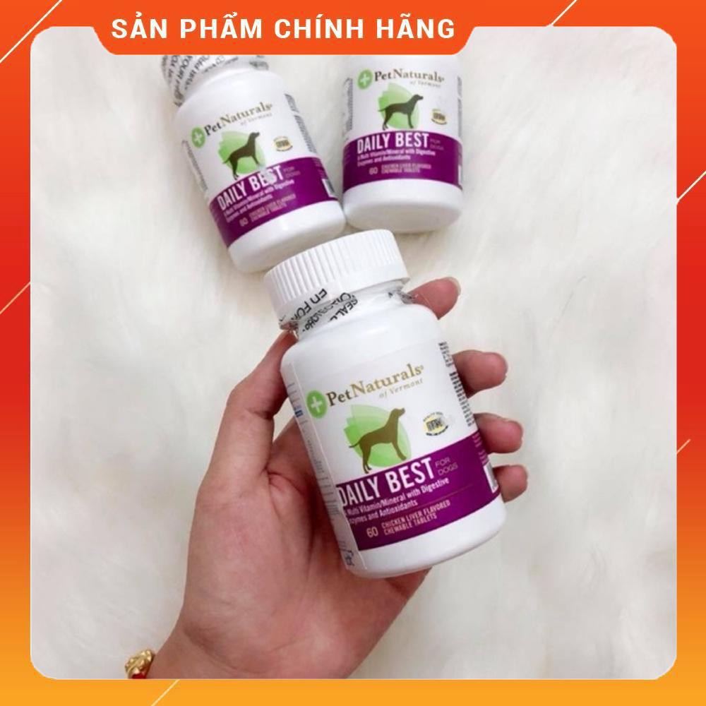 Daily Best For Dogs 🐶, MULTI-VITAMIN dành cho các bé cún yêu. Sản phẩm của Pet Naturals® of Vermont 🇺🇸Made in USA🇺🇸
