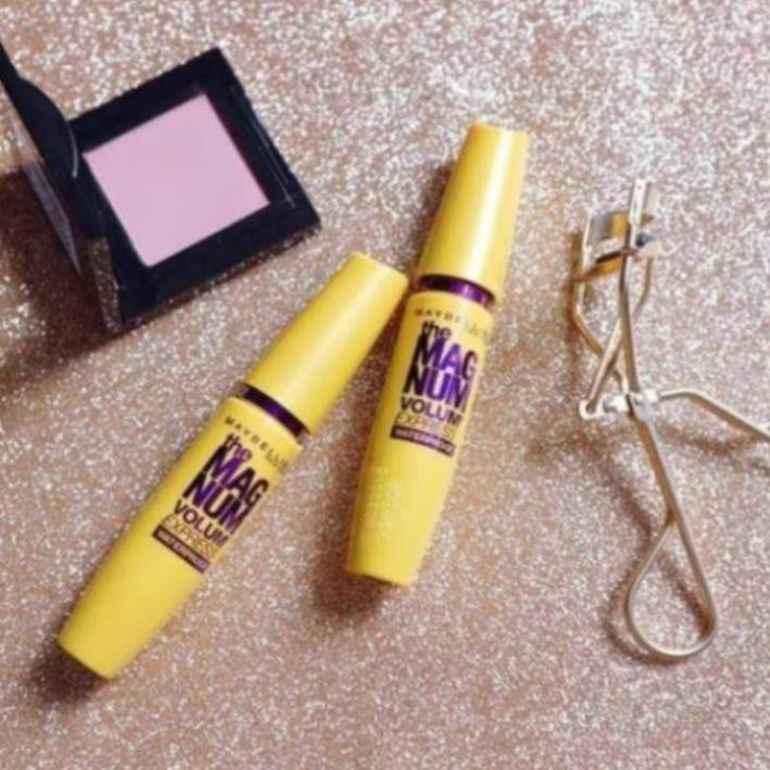 Mascara maybelline vàng the magnum volum express waterproof - chuốt mi không lem không trôi 10ml