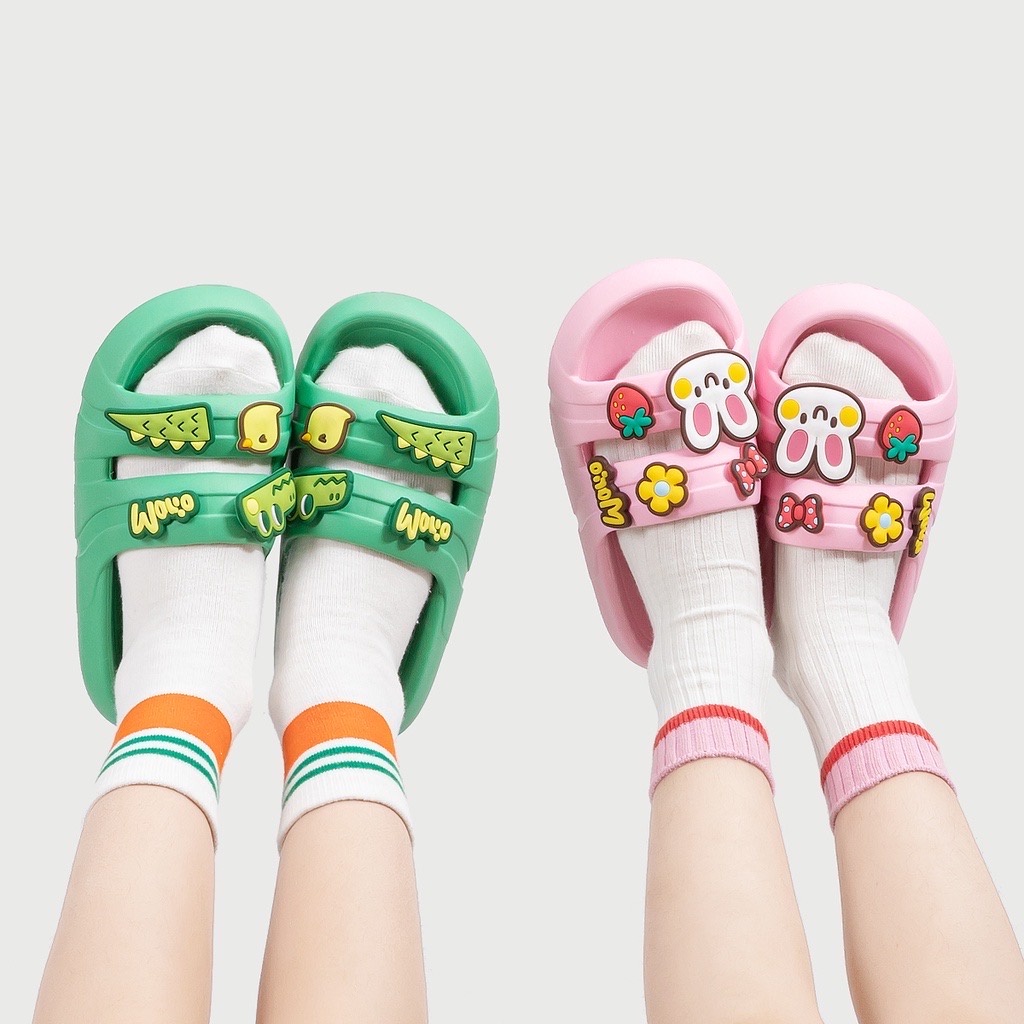 Dép cross cho bé họa tiết Mario- Happy Feet 6601 dép cross nhiều màu sắc cho bé trai bé gái HAPPY6601