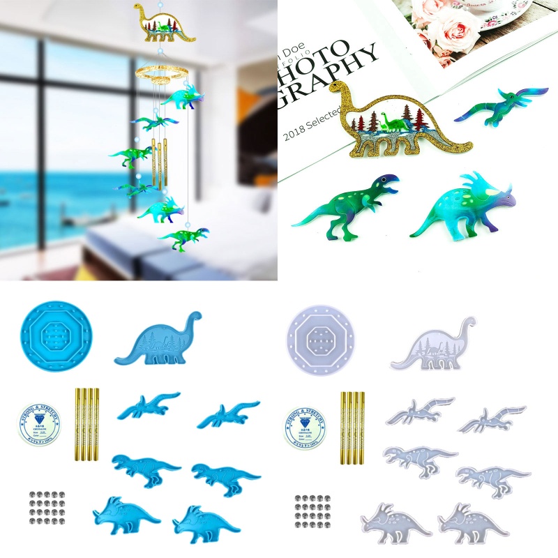 Khuôn Silicone Bóng Hình Khủng Long Nhỏ Làm Móc Khóa DIY