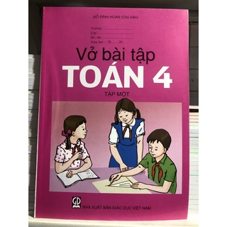 Vỡ bài tập toán lớp 4 tập 1 + bộ thước compa học toán