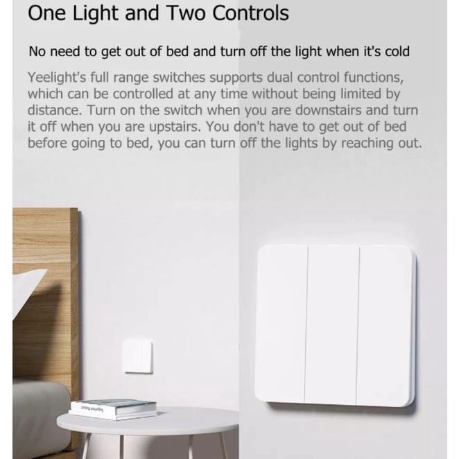 Công tắc âm tường cho đèn trần thông minh Yeelight - Hỗ trợ Slisaon - YLKG12YL / YLKG13YL / YLKG14Y