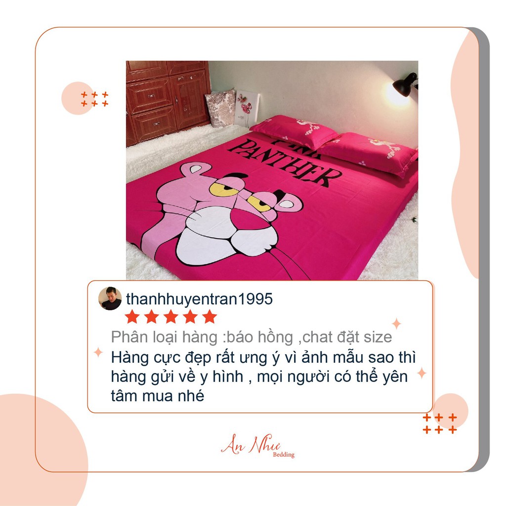 Bộ vỏ chăn ga gối  Cotton tina  An Như Bedding