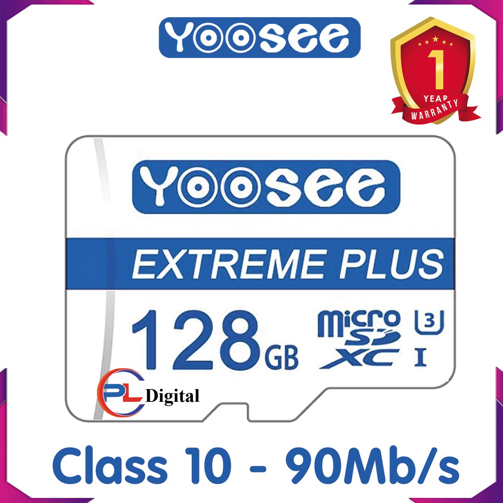 Thẻ Nhớ Micro SD Yoosee Extreme Plus 128GB UHS-I U3 4K 90MB/s W40MB/s - Chuyên Camera Và Điện Thoại