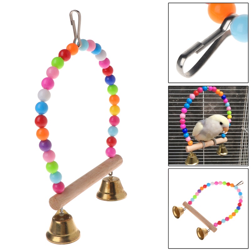 Đồ Chơi Treo Lồng Chim Vẹt Hình Conures / Mẫu Đơn / Da Hổ / Xích Đu Cỡ Nhỏ