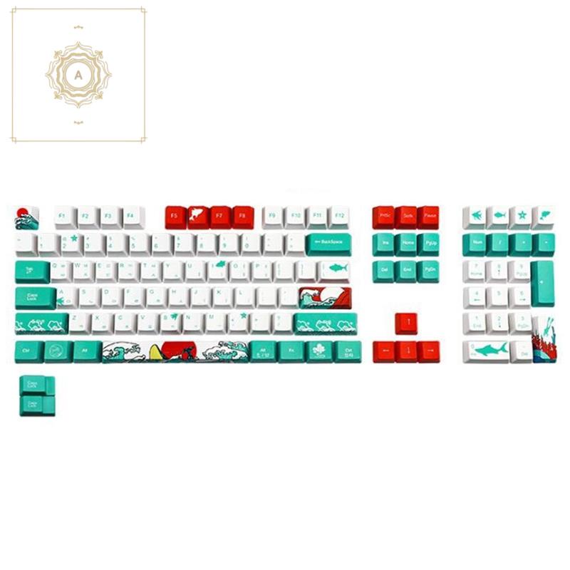 Bộ 110 phím rời PBT hình san hô phong cách Nhật Bản cho bàn phím cơ