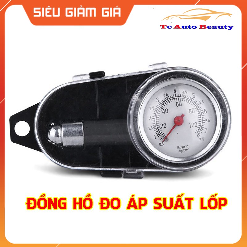 Đồng hồ đo áp xuất lốp cho ô tô, xe hơi, xe khách, xe tải, xe máy nhỏ gọn -TC AUTO