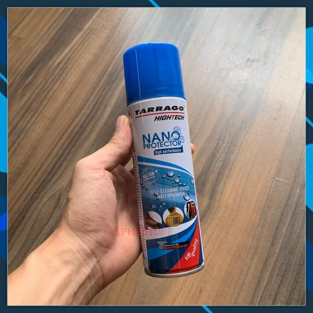 Chai Xịt Chống Nước Cho Giày Tarrago High Tech Nano Protector Spray 250ml - Bình Xịt Chống Thấm Nước Giầy Da