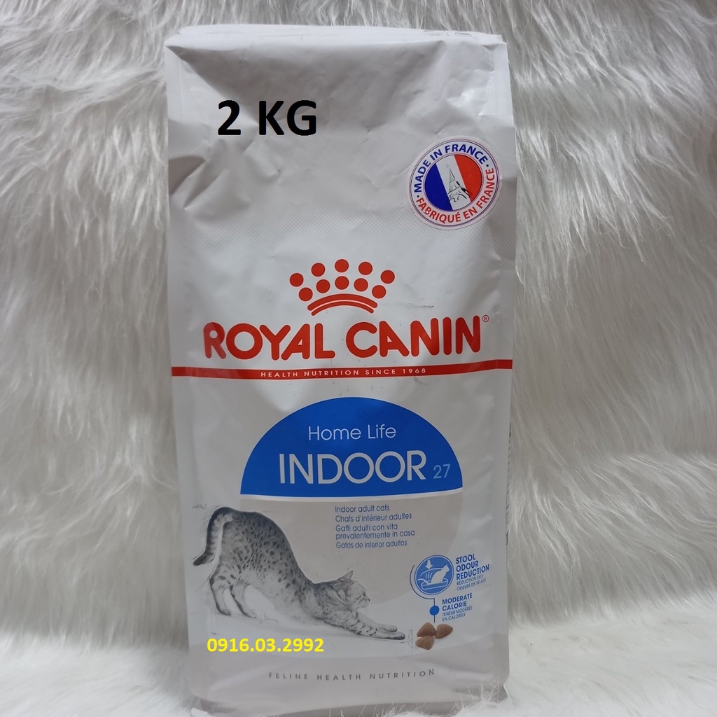Thức ăn cho mèo Royal Canin Indoor 2kg, Thức ăn cho mèo lười vận động